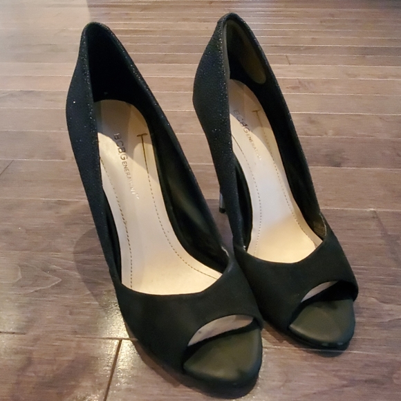 BCBG black peep toe heels - Picture 2 of 4